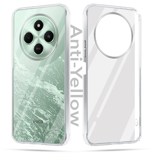 Image of Jkobi Lifetime Anti-Yellow Clear Back Cover Case for Poco C75 | Poco M7 (Sleek Hard Crystal | Shockproof and Camera Protection)