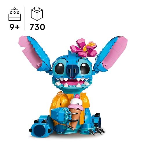 LEGO ǀ Disney Stiç 43249-9 Yaş ve Üzeri Çocuklar için Dondurma Külahlı İnşa Edilebilen Yaratıcı Oyuncak Yapım Seti (730 Parça)