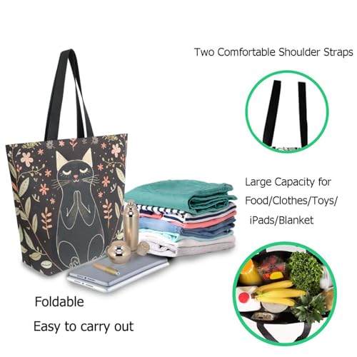 Stylish Funny Cute Pattern Big Handle Bag Extra Large Shoulder Tote Bag for Beach Travel Weekender Gym Grocery Shopping3