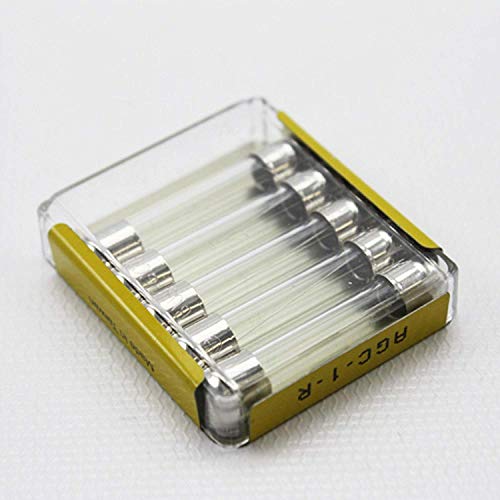 Bussmann AGC-1-R AGC Series Fuse, Fast Acting, 1 Amp, 250V, Glass Tube, 1/4" x 1-1/4", Rohs Compliant (Pack of 5)