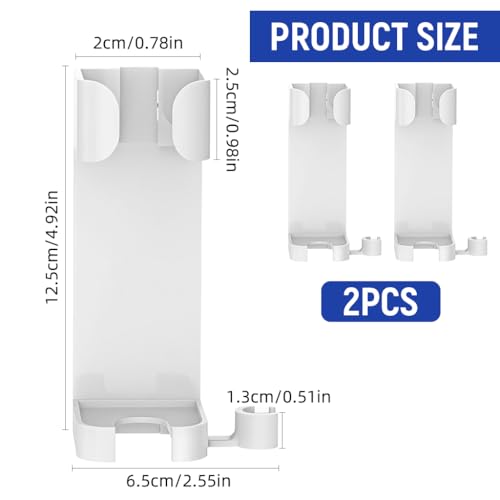 Image of HASTHIP 2 Pcs Hair Straightener Holder for Wall, Dryer Stand, Cable Grip