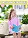 Dansydaisy Corduroy School Backpack Set Preppy Book Backpack and Lunch Bag with Crochet Flower for Girl Back to School Gift(Beige)