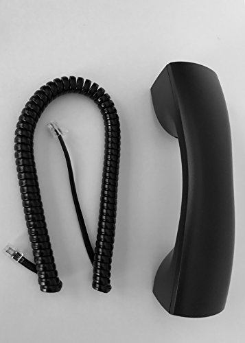 The VoIP Lounge Replacement Black Handset Receiver with Curly Cord for NEC Aspire Business Series Phone 0890072 0890041 0890042 0890043 0890045 0890047 0890048 (Please See Full Description Below)