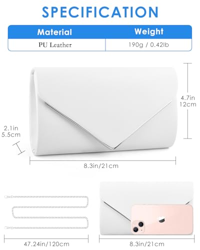 Image of TINDTOP Clutch Purses for Women, PU Leather Formal Evening Bags Shoulder Party Handbags Wedding Cocktail Prom Clutches