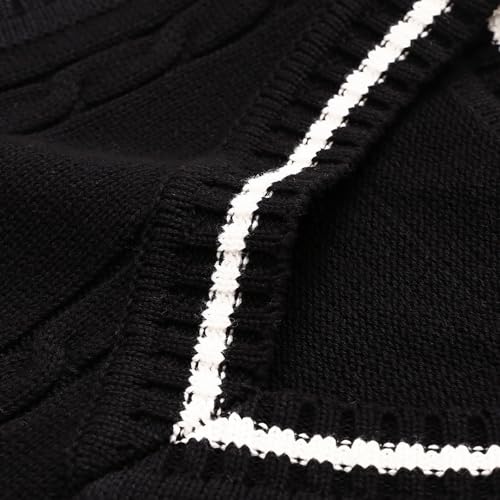 Toddler Girls Boys V Neck Sweater Vest Knit Sleeveless Crop Tops Striped Knitted Pullover School Uniform Clothes3