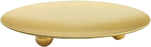 Portavelas dorado 1 paquete de 3.54 pulgadas Plato de vela de hierro, soporte decorativo para velas para el hogar y decoración de mesa