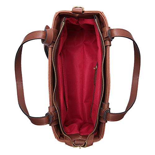 Kit Bolsa + Carteira Willibags Feminina + Transversal Removível (CARAMELO)