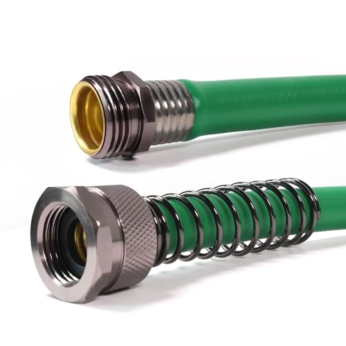 Short-Garden-Hose-3-ft-6ft-8-ft-10-ft--Outdoor-Hybird-Water-Hose-with-Solid-Fitting-Flexible-Kinkless-Lightweight-Garden-Hose-for-Lawn-Watering-Car-Washing-Burst-500-Psi-Green-3-FT