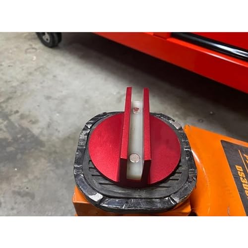 Image of Jack Pad Suitable for Universal Vehicles 0.4 inch Slotted Aluminum Groove Frame Guide Rail Adapter(Red)