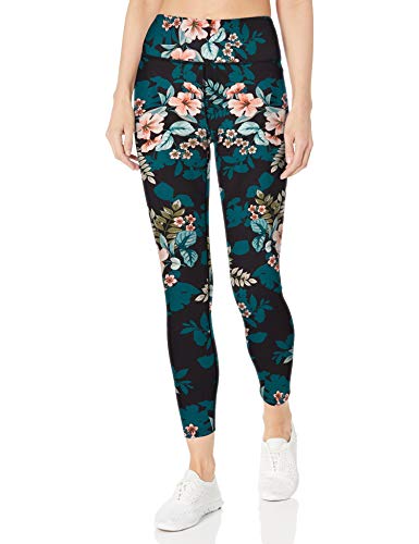 Calvin Klein Women's Misses Premium Performance High Waist Moisture Wicking Legging, Floral, Medium