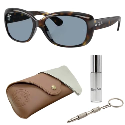 Image of Ray-Ban RB4101 JACKIE OHH Butterfly Shaped Sunglasses for Women with Official RAYBAN Eyewear Kit