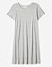 Daily Ritual Women's Short-Sleeve Scoop Neck Dress, Grey Heather, Space Dye, Large