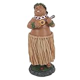 Gutol Hawaiianische Tanzfigur, Armaturenbrett-Ornamente, Hawaiianisches Hula-Mädchen posiert, Hawaiianische Armaturenbrett-Puppe, Hula-Tänzerin-Figur, Dekoration fürs Auto