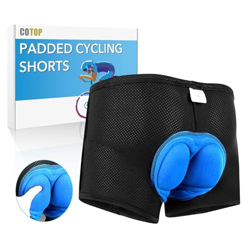 COTOP Pantalón Corto para Bicicleta Hombre Pantalón Corto para Hacer Ciclismo 3D Gel Ropa Interior de Bicicleta MTB Acolchado Pantalónes Cortos Antideslizantes y Transpirables