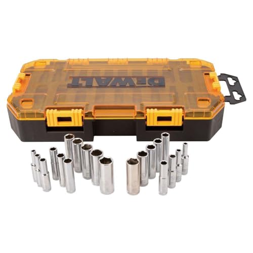 Image of DEWALT DWMT73811 Tool Kit 1 /4'' Drive Deep Socket Set, 20 Piece