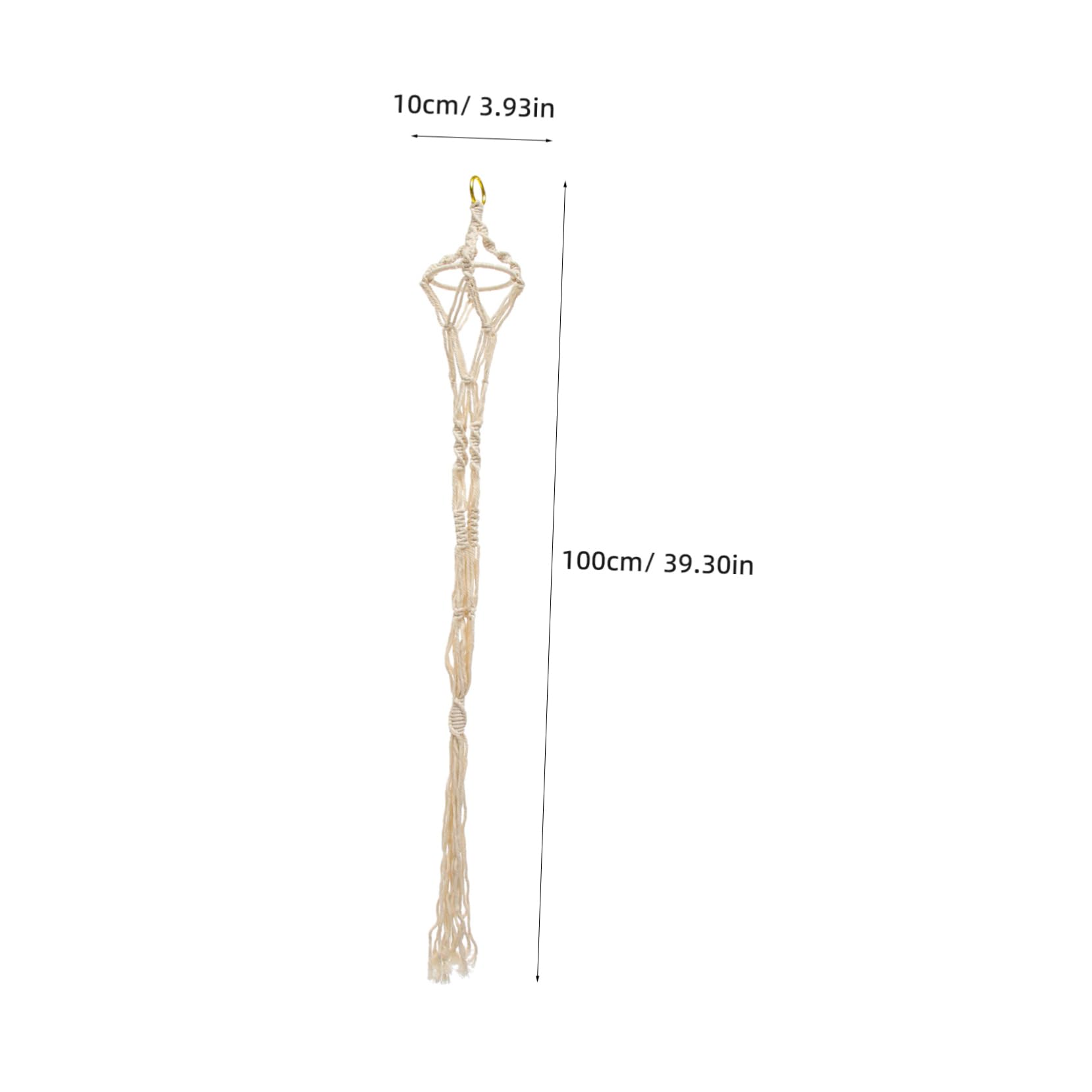 HANABASS 4pezzi Appendino per Piante in Macramè per Vasi di Fiori Appendiabiti Decorativo Rete Intrecciata Sospeso Adatto per Interni Balconi Spazi Esterni