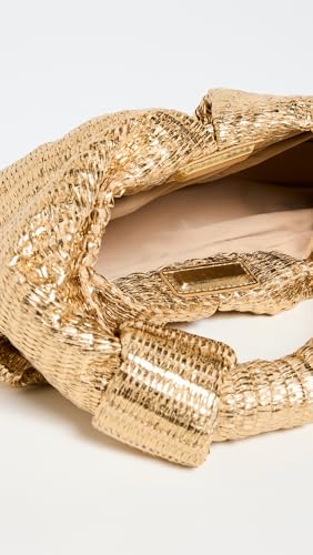 SIMONMILLER Women's Metallic Raffia Lopsy Bag3