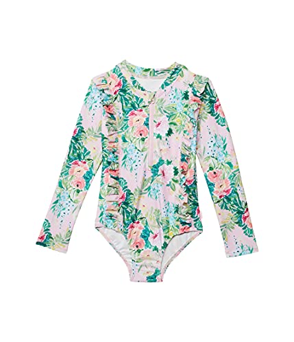 Image of Seafolly Baby Girls' Long Sleeve One Piece Swimsuit with Zip Front