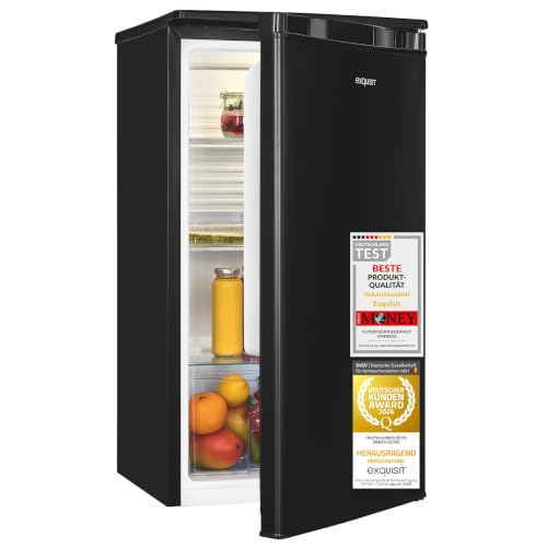 Exquisit KS585-V-091E Vollraumkühlschrank - 76 l Mini-Kühlschrank, Schwarz