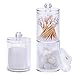 QH-Shop Organizador de 3 Almohadillas de Maquillaje Acrílico Transparente Almacenamiento de Hisopos de Algodón de Baño con Tapa 3 Piezas