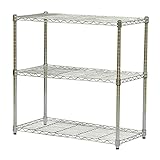 エイ・アイ・エス(AIS) 25φスチールラックセット3段 幅90×奥行45×高さ90cm 組立品 メッキ YSR-9090