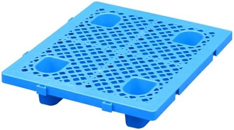 Nestable Lightweight Blue Plastic Pallets, Moisture-Proof Interlocking Floor Pallets with Breathable Grids for Garages, Kitchens, Basements - 40x40cm/16x16in