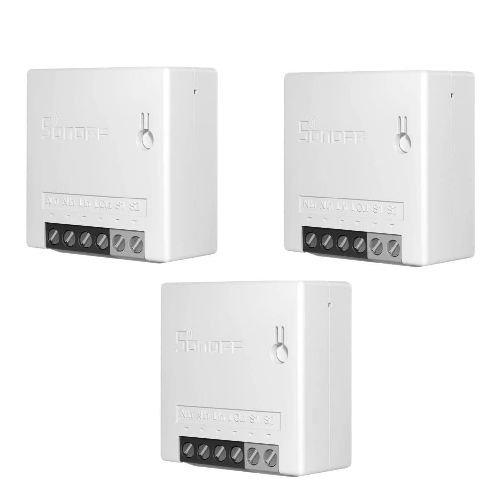 Mediawave Store - Sonoff Mini R2 Módulo inteligente Automatización Domestica WiFi Wireless APP Control de Vocal, Interruptor Smart, Compatible con Amazon Alexa y Google Home Assistent (3)