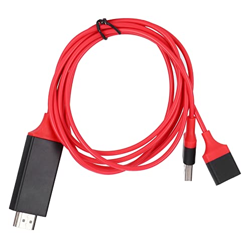 Natudeco Cable Adaptador Universal USB a HDMI HDTV para teléfono móvil a TV 1080P para teléfono Celular, Tableta y proyector