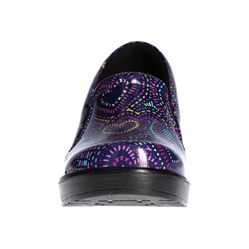 Image of Easy Works by Easy Street womens Leeza loafers shoes, Purple Multi Patent, 7.5 US
