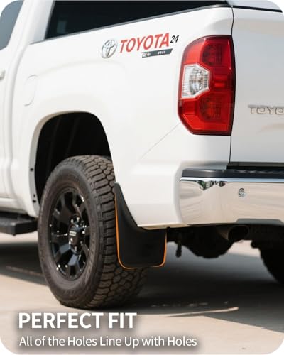 Image of Mud Flaps for Toyota Tundra 2022-2025 (Excl. SR Models), No-Drill Splash Guards, Front & Rear Set (4-PC) w /Hardware