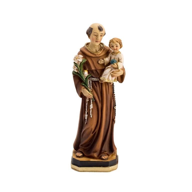Figurine Saint Antoine en résine DRW pour décorer un coin de prière ou un meuble de salon