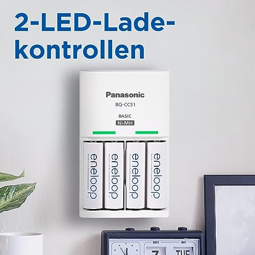eneloop Basis-Ladegerät für 2 oder 4 AA/AAA NI-MH-Akkus – Ansicht 3