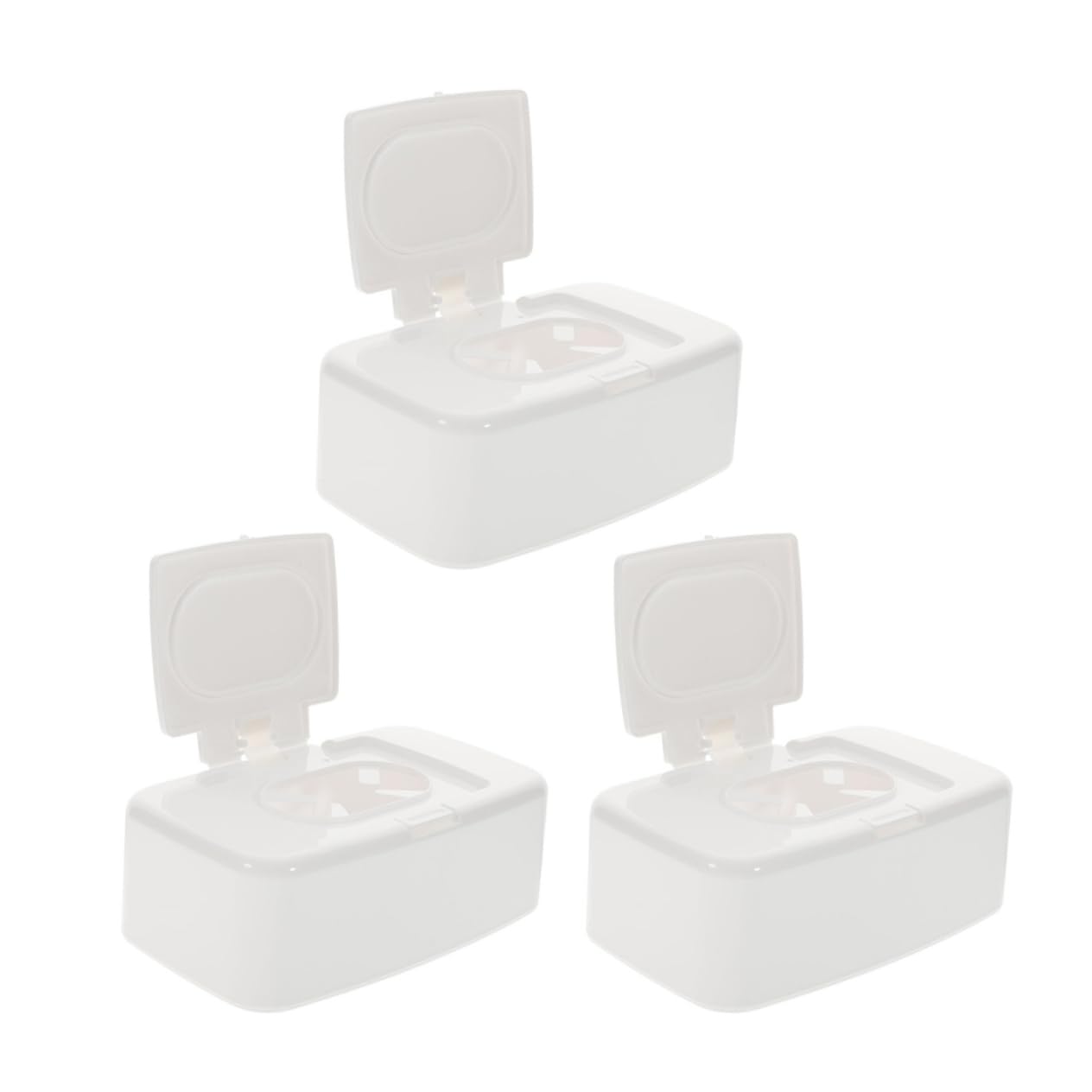 MAGICLULU 4 Sätze Kiste Abwischen Aufbewahrungsdose Storage Boxes Feuchttücher Spender Aufbewahrungskorb Caakg Feuchttücher Für Kleinkinder Wischbehälter Nachfüllbar Pp Weiß 3 Stück * 4