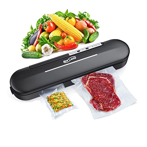Vacuum Sealer Machine, Housmile 60kPa Vacuum Sealer Food Saver Machine, Automatic Vacuum Air Sealing System for Food Saver, Compact Vacuum Sealer Machine with Food Saver Bags