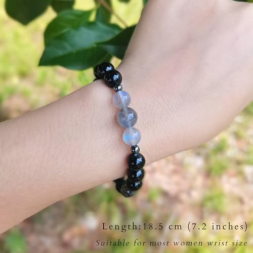 Empath Protection Happy Beads Natural Stone Healing Crystal Evil Eye Bracelet Jewelry Gifts For Women3