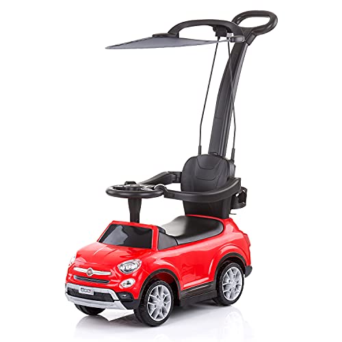 Chipolino Rutschauto FIAT 500X Musik Zwei Becherhalter, Stauraum unter dem Sitz, Farben:rot – Bild 4
