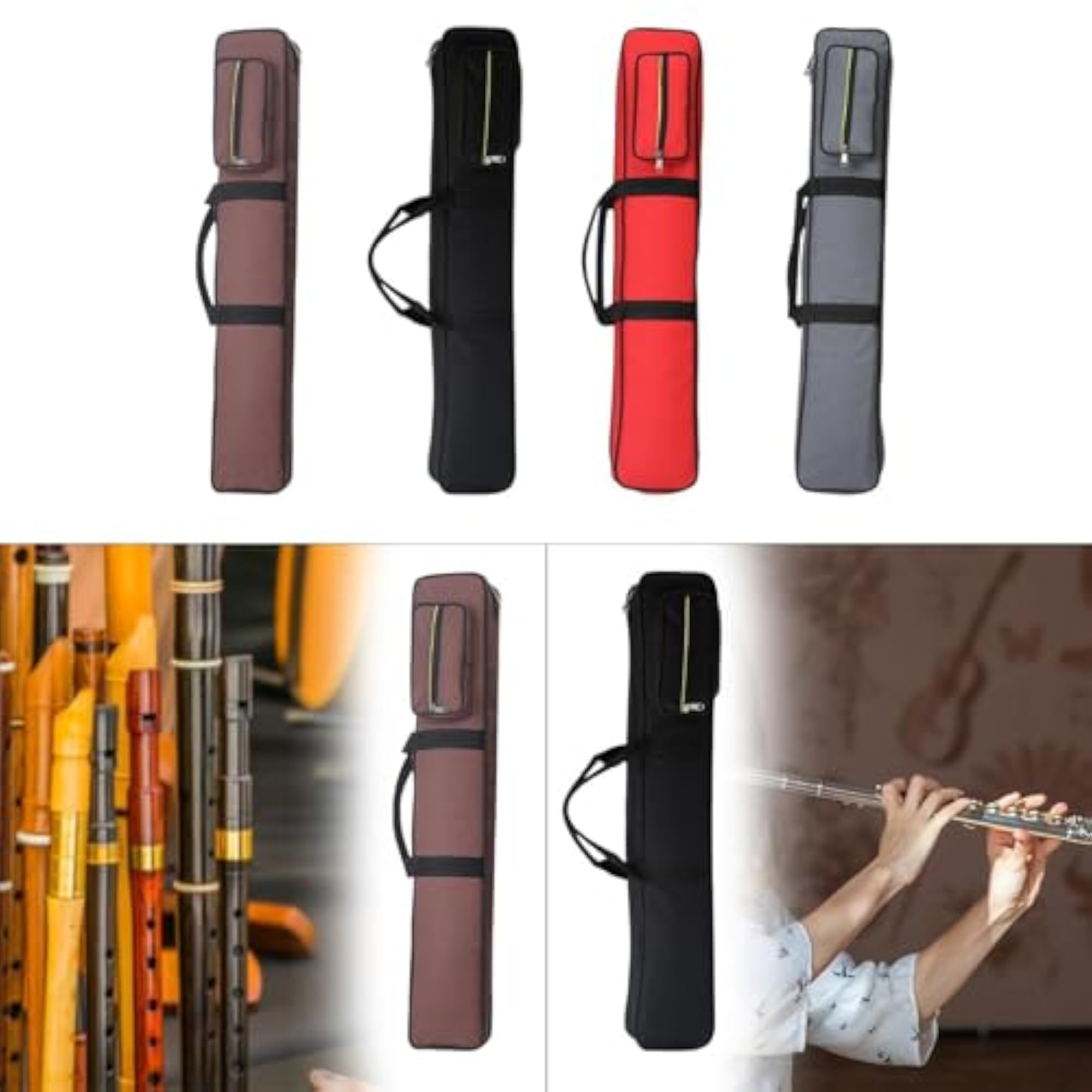 Bamboo Flute Carrying Case Organizer Accessories