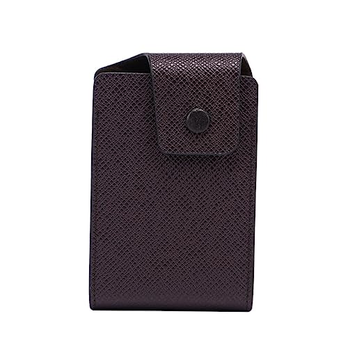 FOMIYES Buckle Id Card Bag Multifunction Certificate Storage Wallet for Men Coffee Brown