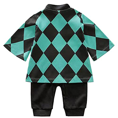 Zusnxaxe Anime Costume Baby Romper Newborn Halloween Thanksgiving Infant Christmas Bodysuit Toddler Cosplay Outfit(Green,Long,0-3 Months) by Zusnxaxe - Used condition - Image 2