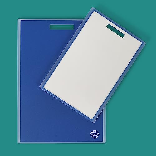 Set de 2 tablas de cortar rectangulares, azul miniatura 2