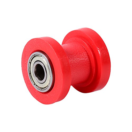 Chain Roller Tensioner Wheel, Universal Chain Roller Pulley Tensioner Wheel, with 10mm 3.5cm Inner and Outer Diameter (red)
