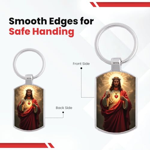 Image of Stylish Metal Keychains with Permanent Glossy Print - Inspirational Quotes & Spiritual Designs - Perfect Key chains for loved ones, Personal Use, Gifts & Return Gifts