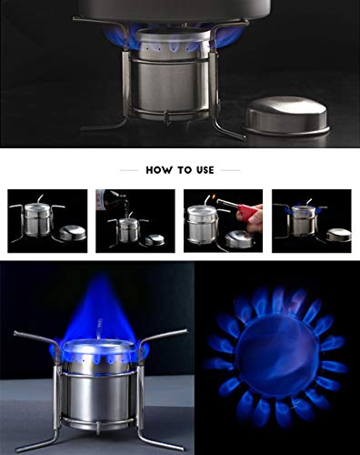 OUT-D Stainless Steel Stove Alcol Fornello Camping...