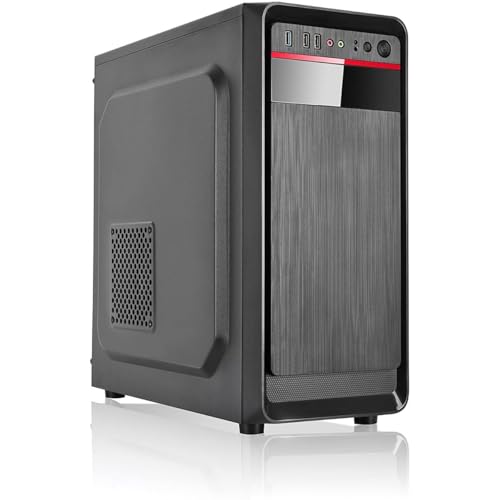 L-LINK Caja para PC ATX/Micro ATX con USB 3.0 Frontal | Fuente de alimentación 500W y Adaptador de Bahías | Torre PC con Diseño Elegante y Duradero | Caja para Ordenador compacta Modelo: KLUSTER