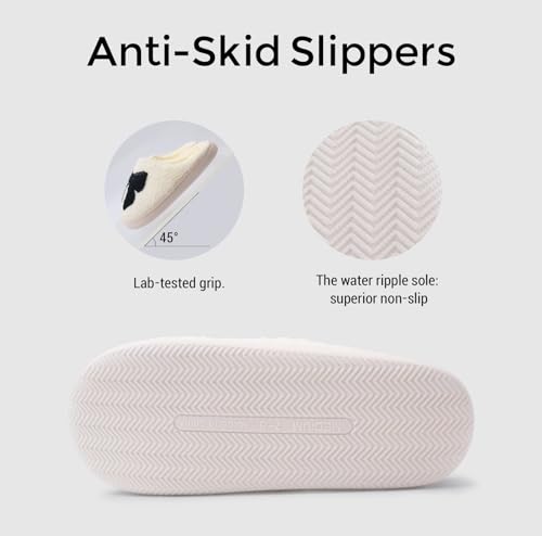 House Slippers for For Women & Teenagers | Non-Slip Cozy Warm Fuzzy Indoor/Outdoor Shoes Holiday Gift Slippers2