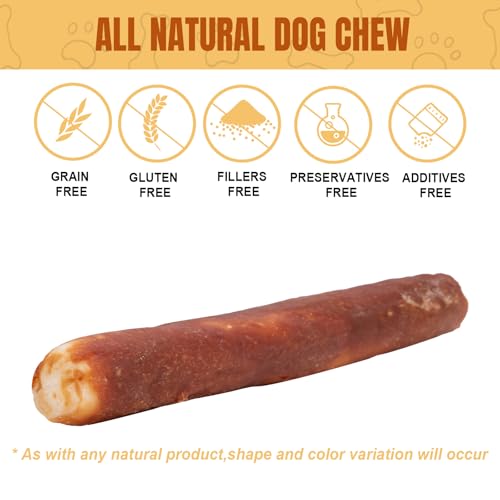 Amzey 10 Inch Rawhide Retriever Rolls Dog Chews Treats thumb #7