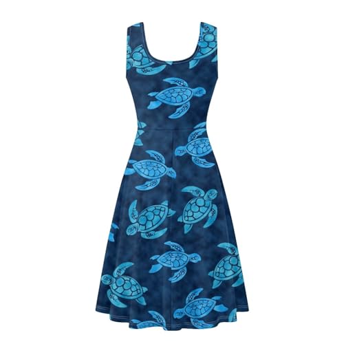 Image of Renewold Women's Sleeveless Tank Dress with Pockets, Casual Scoop Neck A-Line Sundress for Summer, Travel and Vacation