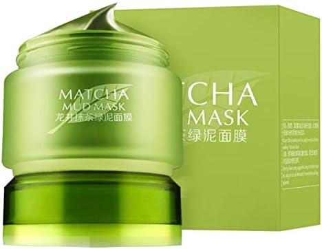 Green Tea Matcha Mud Mask, Moisturizing Balance Oil & Water, Shrinking Cleaning Pores, Removes Blackheads & Acne, Whitening Face Mask