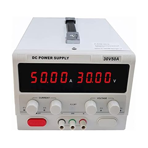 High Power Adjustable DC Power Supply 30V/50A High Precision Display for Product Aging Test，Lab Research, Electronic Repair，Electrolytic Plating Cover