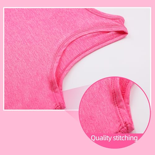 Girls/Kids/Teen Quick Dry Tank Tops Undershirts Moisture Wicking Active Athletic Sleeveless Shirts （Age 5-16Y）4
